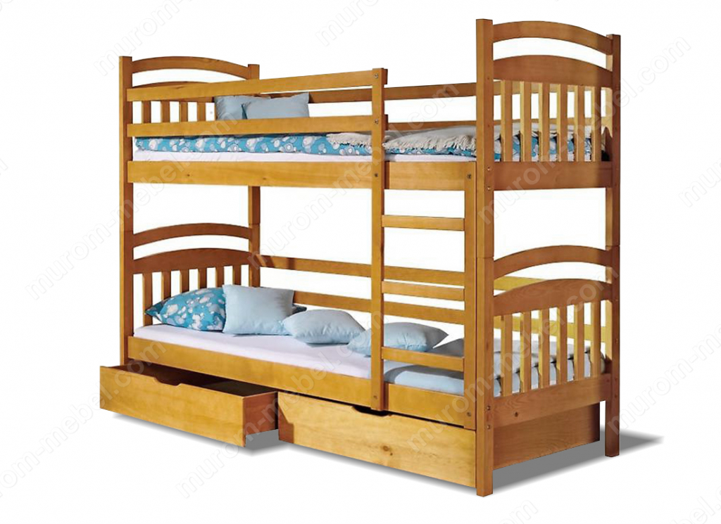 Кровать двухъярусная Лесенка - мебель из массива дерева в Нижнем Новгороде