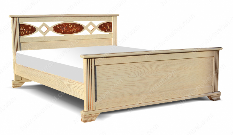 Кровать Лирона (сосна, резьба береза)